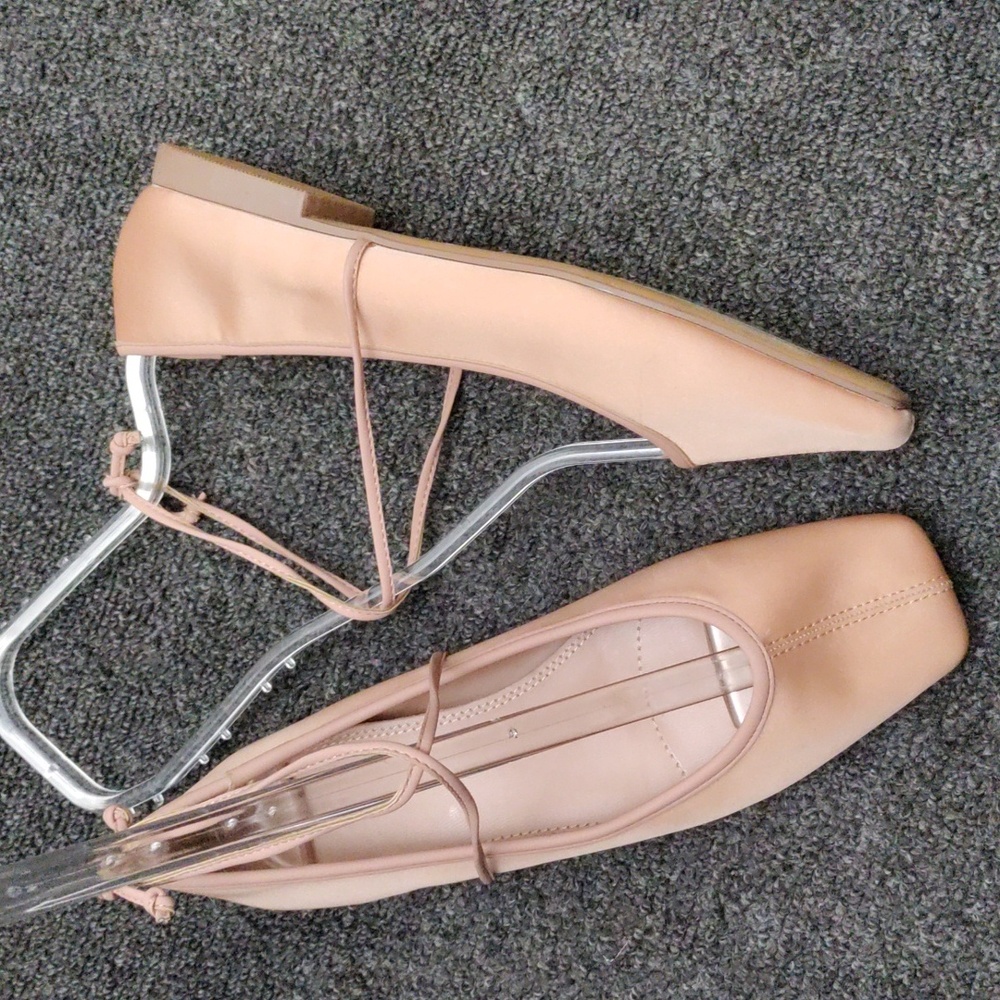 NA-KD Squared Toe Strap Detail Ballerina Flats